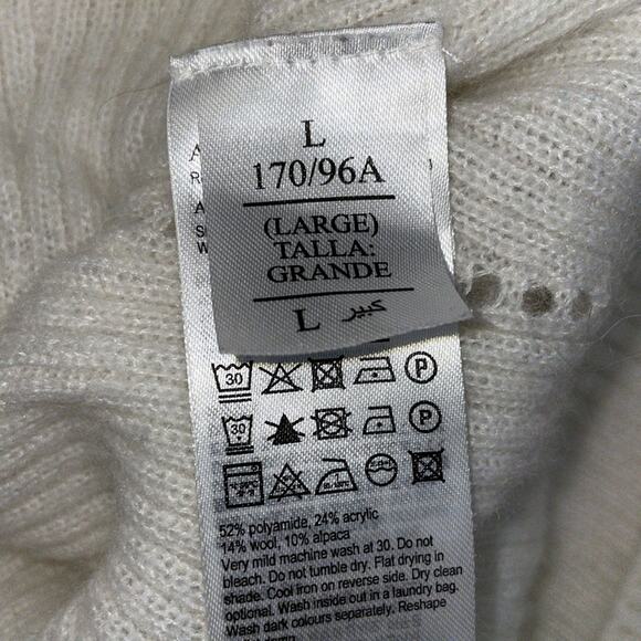 All Saints White Wool Alpaca Sweater L - Picture 7 of 9